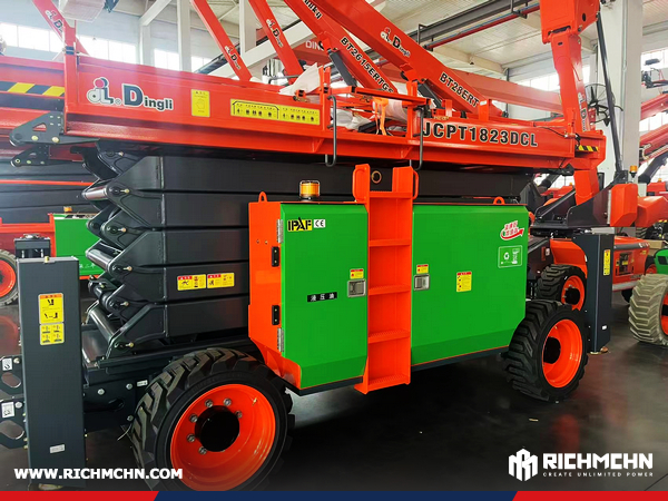 DINGLI JCPT1823DCL Electric Rough Terrain Scissor Lift & 1 BA20CERT2 Electric Self-propelled Articulated Boom Lift